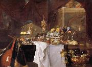 Jan Davidsz. de Heem Fruits et vaisselle:un dessert oil